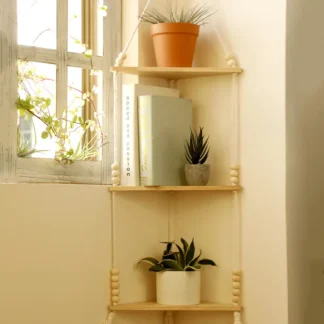 Handmade Rope Rustic Wood Floating Shelves