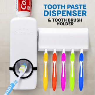 Automatic Tooth-paste Dispenser + Holder (PACK OF 2)